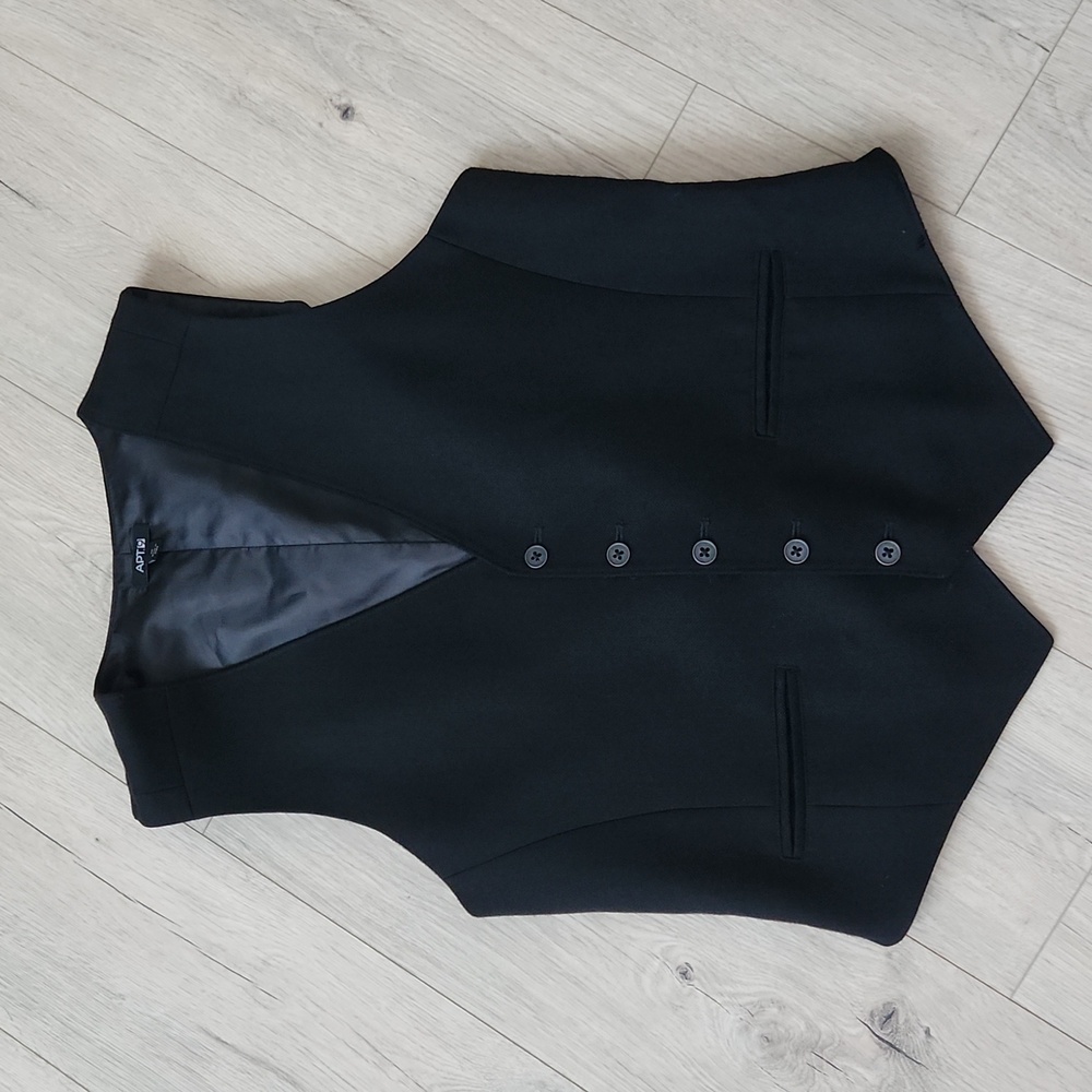 Men's Apt9 black dress pants and vest